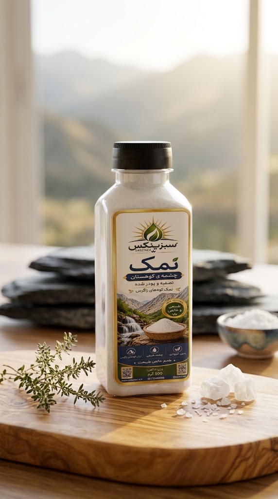 نمک طبیعی چشمه کوهستان 500گرمی